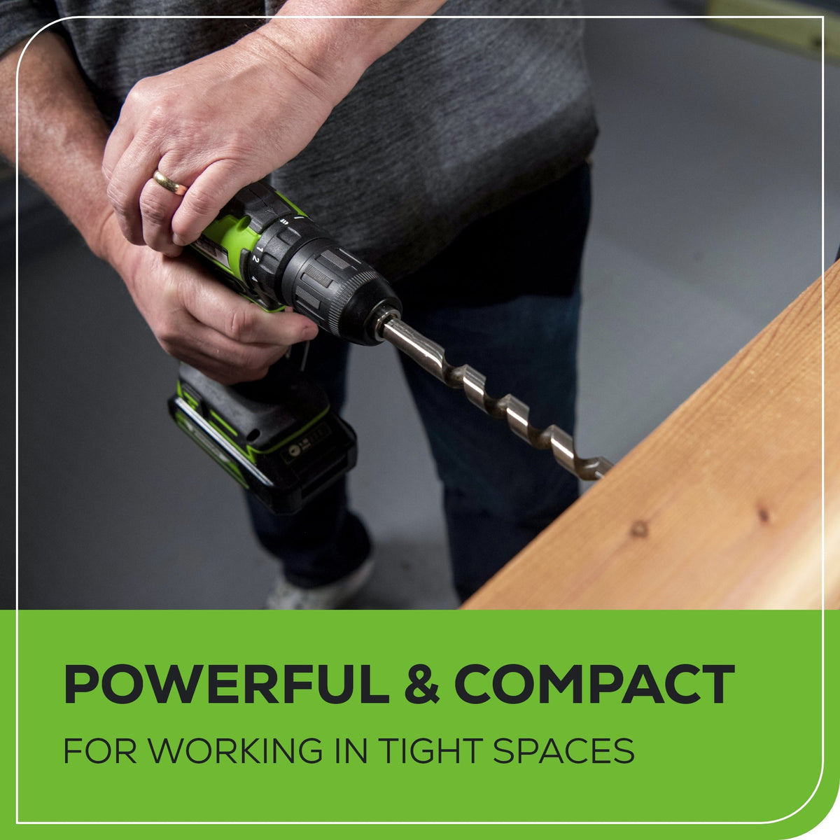 24V Cordless Battery Brushless 1/2" 310 in/lbs Drill / Driver: (1) 2.0 Ah Battery and Charger
