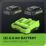 24V 1/4" 2650 in/lbs Brushless Impact Driver Kit: (2) 2.0 Ah USB Batteries, Dual-Port Charger and Bits