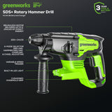 24V SDS-Plus 2J Brushless Rotary Hammer Drill: 4.0 Ah USB Battery and Charger