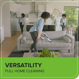 24V Cordless Battery White Stick Vacuum 3-in-1 Bundle: (2) 4.0 Ah USB Batteries and Charging Stand