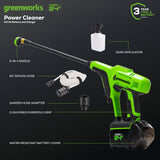 OPEN BOX 24V 600 PSI 0.8 GPM Cold Water Cordless Power Cleaner: 4.0 Ah USB Battery and Charger