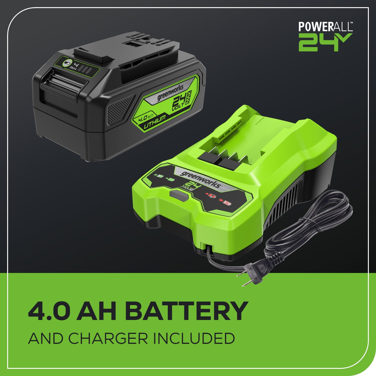 OPEN BOX 24V 600 PSI 0.8 GPM Cold Water Cordless Power Cleaner: 4.0 Ah USB Battery and Charger