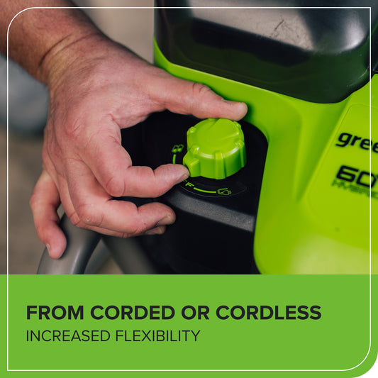 Corded/60V 3000-PSI 2.0 GPM Electric Pressure Washer: (2) 5.0Ah Batteries and Dual-Port Charger