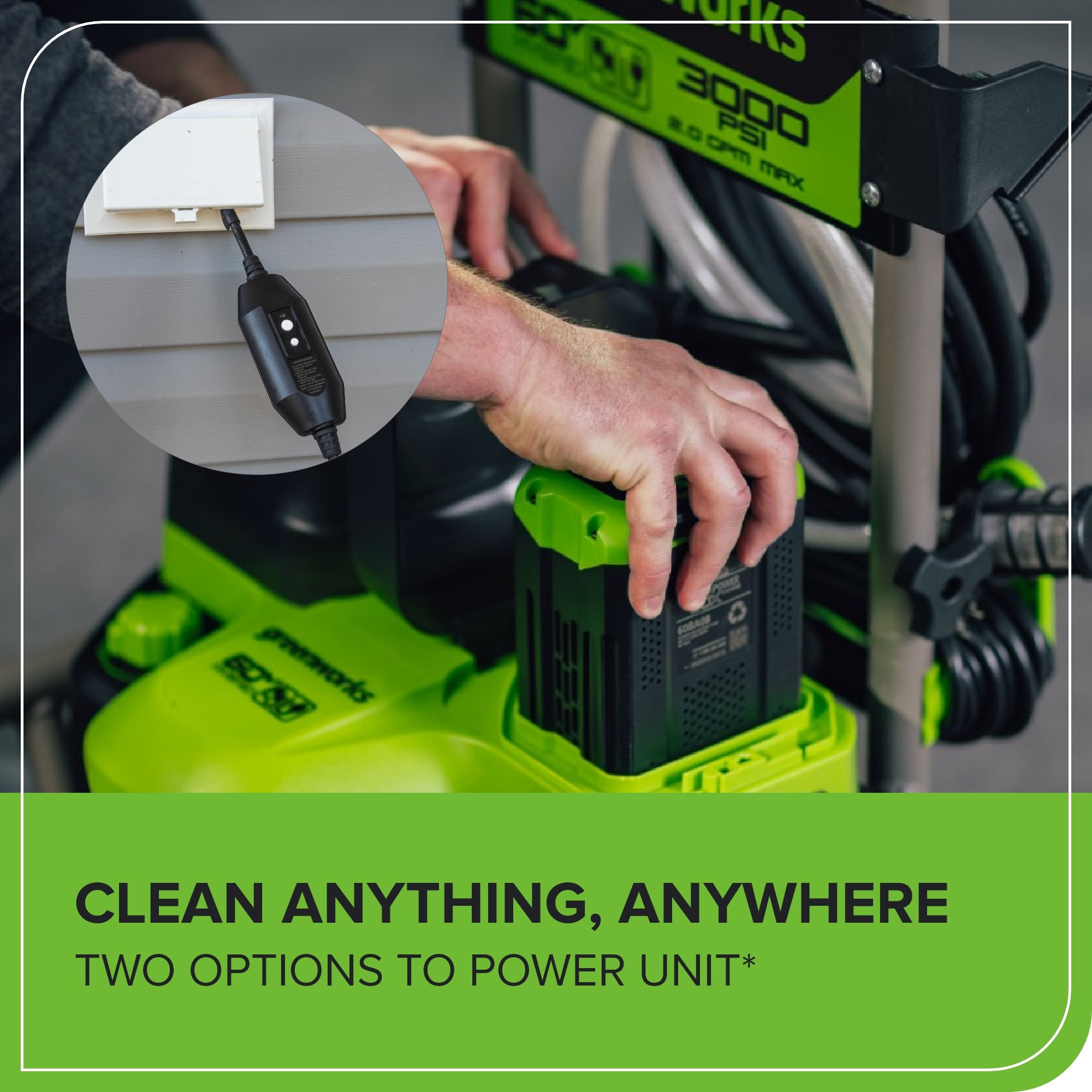 60V/AC Hybrid 3000-PSI 2.0 GPM Electric Pressure Washer (Tool Only)