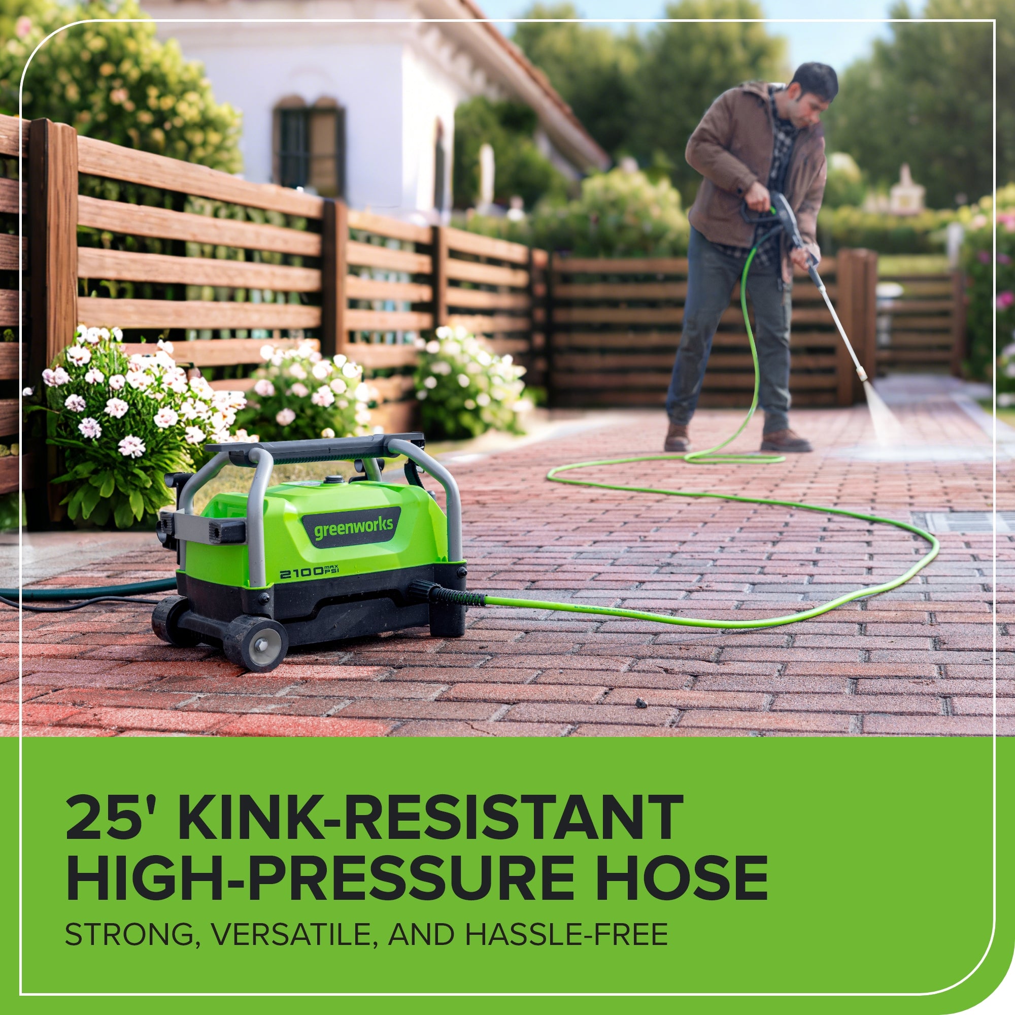 2100 PSI 1.2 GPM Portable Cold Water Electric Pressure Washer