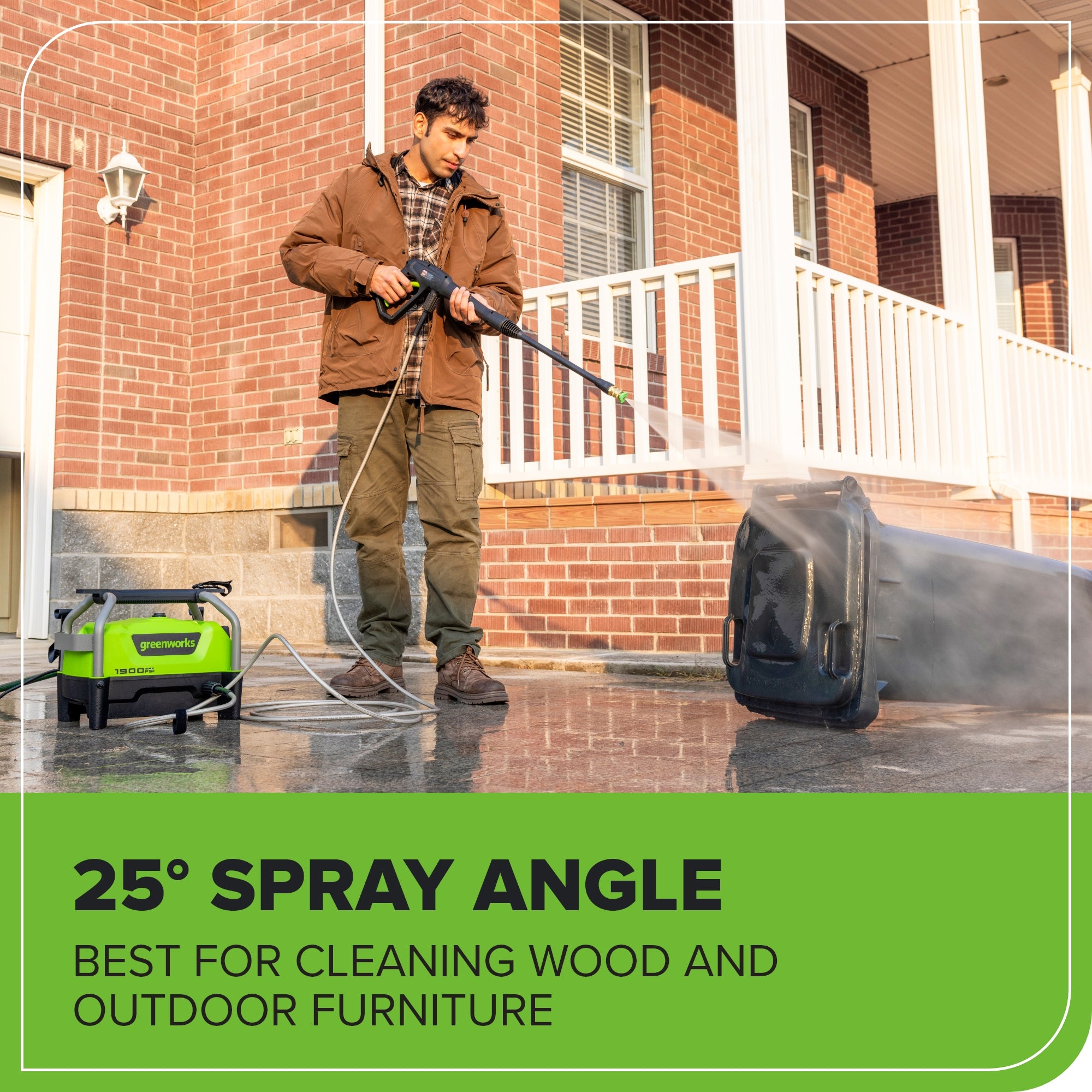 1900 PSI 1.2 GPM Portable Hand Carry Cold Water Electric Pressure Washer