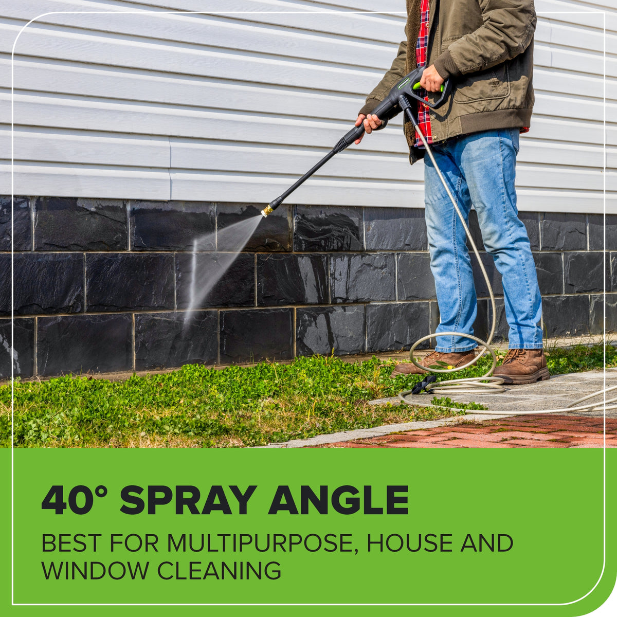 1900 PSI 1.2 GPM Portable Hand Carry Cold Water Electric Pressure Washer