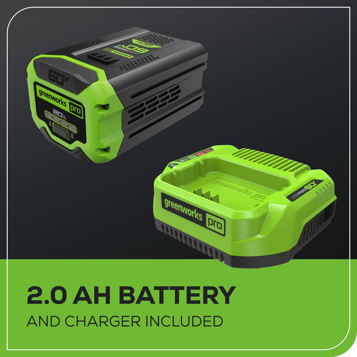 60V Cordless Battery Backpack Sprayer: 2.0 Ah Battery and Charger