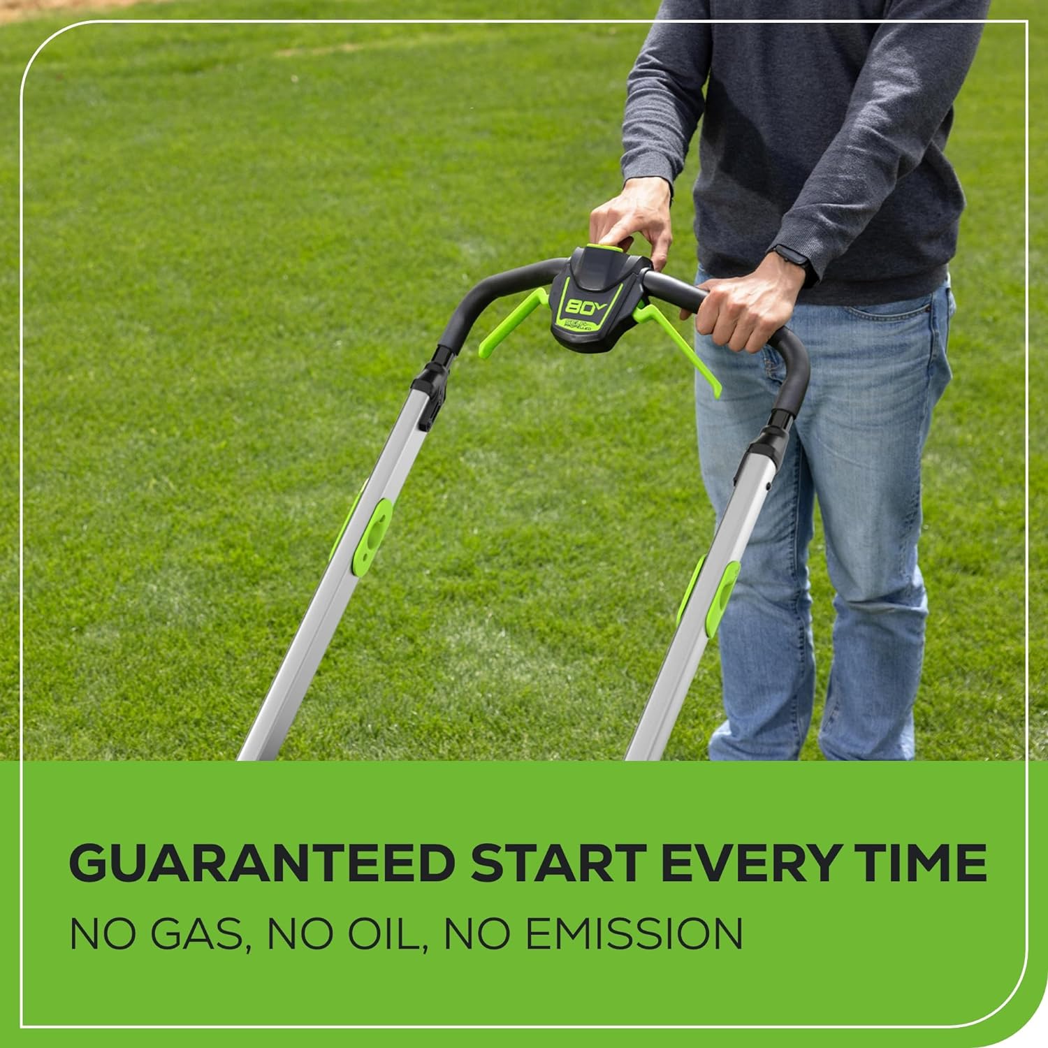 80V 21" Cordless Battery 4-in-1 Push Lawn Mower: 4.0 Ah Battery and Charger, LM2108