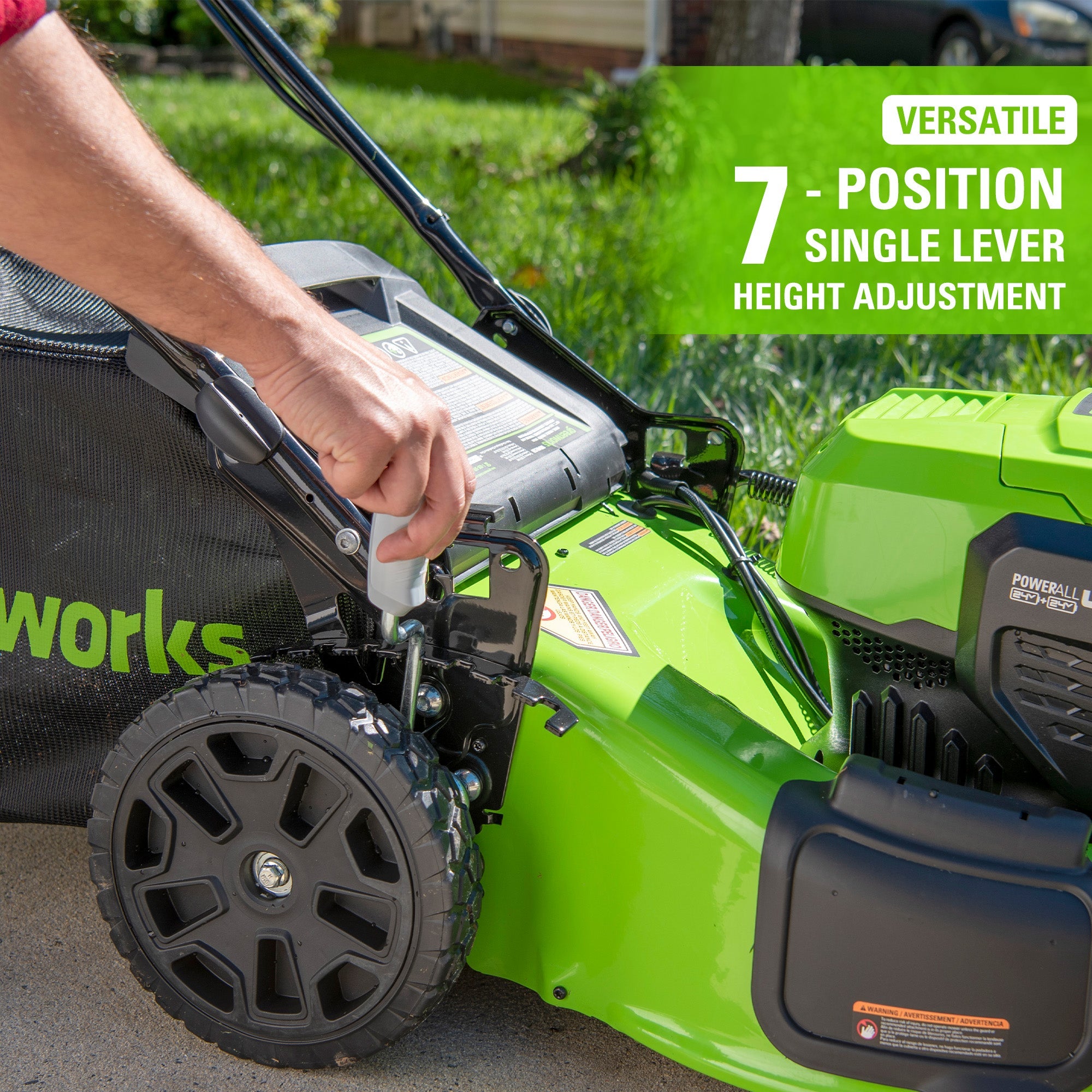 48V (24V x 2) 20" Cordless Battery Push Mower 3PC Combo Kit: (2) 4.0 Ah USB Batteries,(1) 2.0 Ah Battery,(1) Dual-Port Rapid Charger and (1) Charger