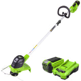 40V 12" Cordless Battery String Trimmer, 550 CFM Blower and 24" Hedge Trimmer Combo Kit: 2.0 Ah Battery and Charger