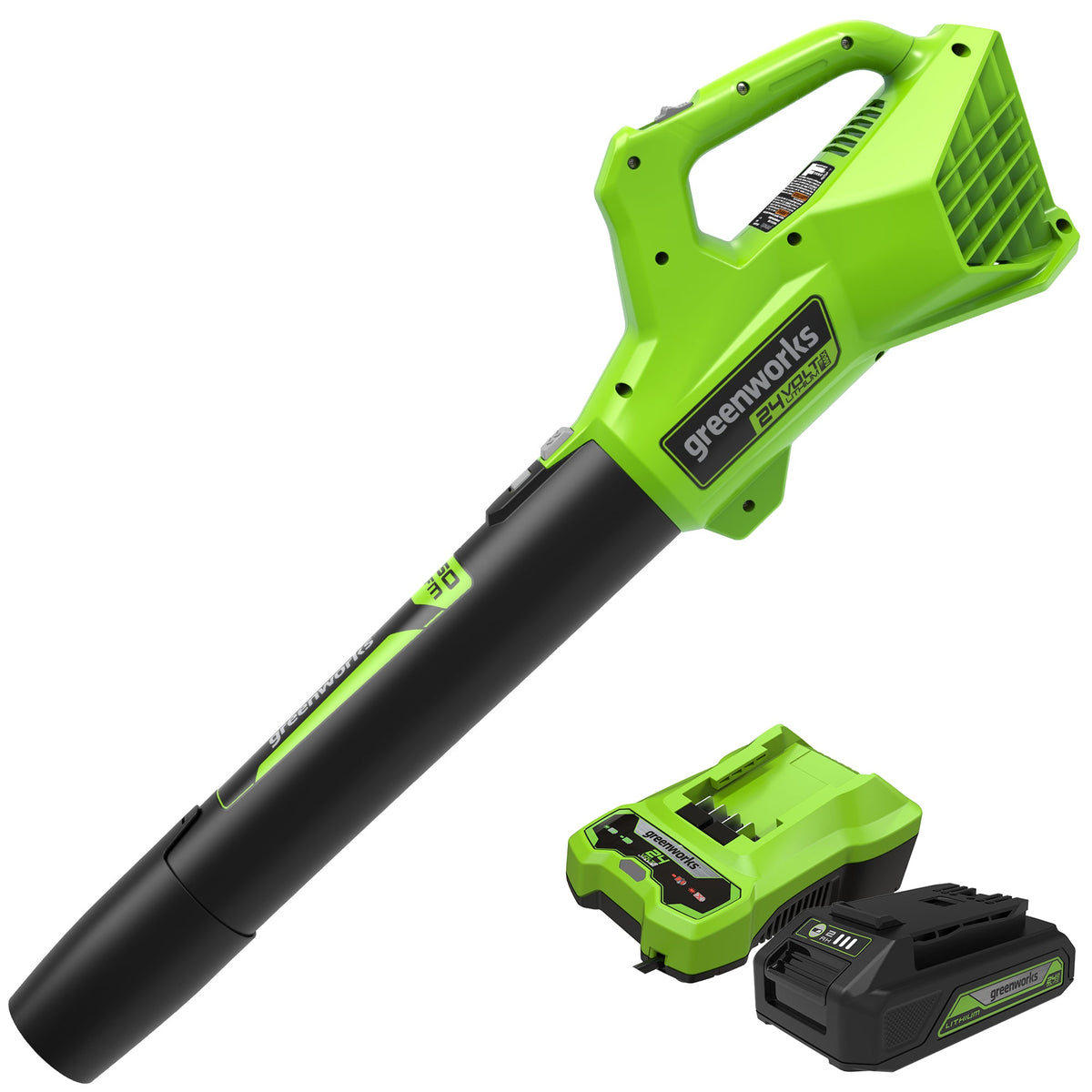 48V (24V x 2) 21" Cordless Battery Self-Propelled Mower & Blower Combo Kit w/ (3) Batteries & Chargers