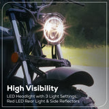 80V STEALTH Series Electric Mini-Bike: (2) 8.0 Ah Batteries and Dual-Port Rapid Charger