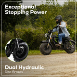 80V STEALTH Series Electric Mini-Bike: (2) 8.0 Ah Batteries and Dual-Port Rapid Charger