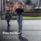 48V (24V x 2) STEALTH Series Electric Scooter: (4)4.0 Ah Batteries and Dual-Port Charger