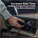 48V (24V x 2) STEALTH Series Electric Scooter: (4)4.0 Ah Batteries and Dual-Port Charger