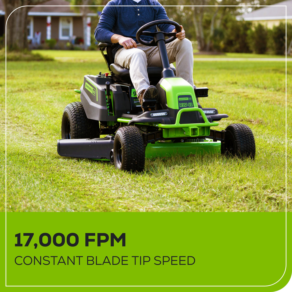 60V 42" Cordless Battery CrossoverT Riding Lawn Mower, (6) 8.0 Ah Batteries and 600W Wall Charger, CRT4262