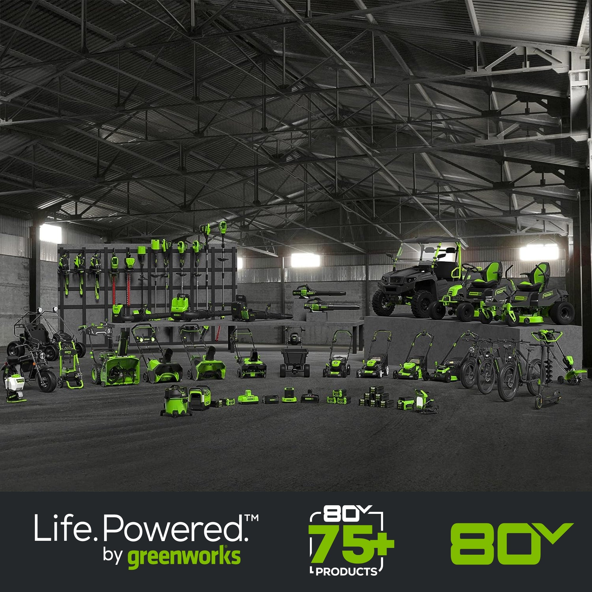 OPEN BOX 80V 21" Cordless Battery 4-in-1 Self-Propelled Lawn Mower: 4.0 Ah: 2.0 Ah Battery and Rapid Charger, LM2118S