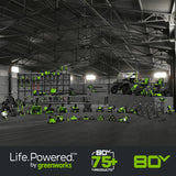 OPEN BOX 80V 21" Cordless Battery 4-in-1 Self-Propelled Lawn Mower: 4.0 Ah: 2.0 Ah Battery and Rapid Charger, LM2118S