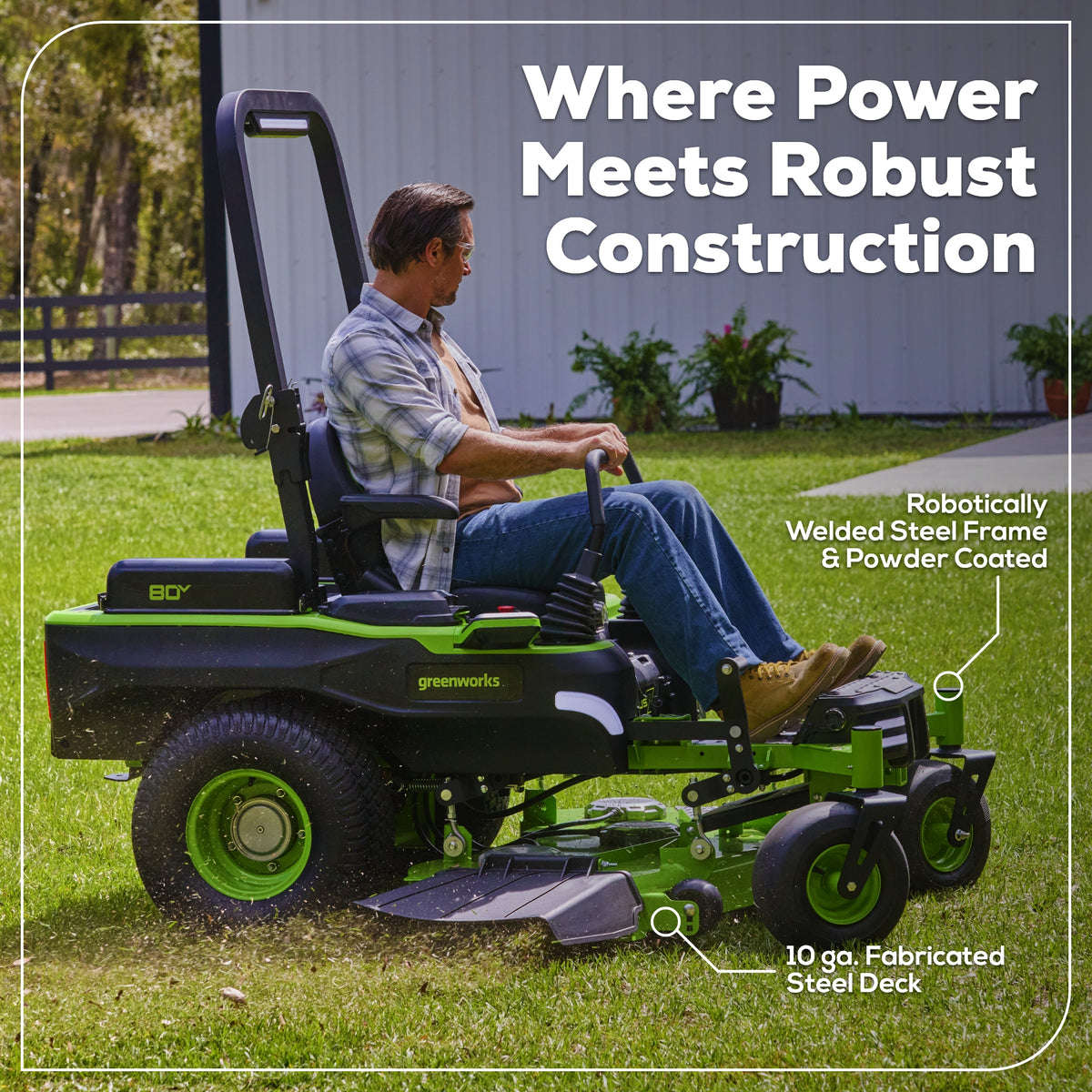 80V 60" MaximusZ Zero Turn Lawn Mower, (4) 8Ah Batteries: (2) 16Ah Batteries and 1.5kW Wall Charger, MZ6081