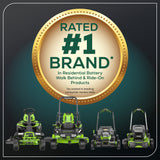 RENEWED 80V 42" Cordless Battery CrossoverZ Zero Turn Lawn Mower, (6) 5.0Ah Batteries and Chargers, CRZ4281