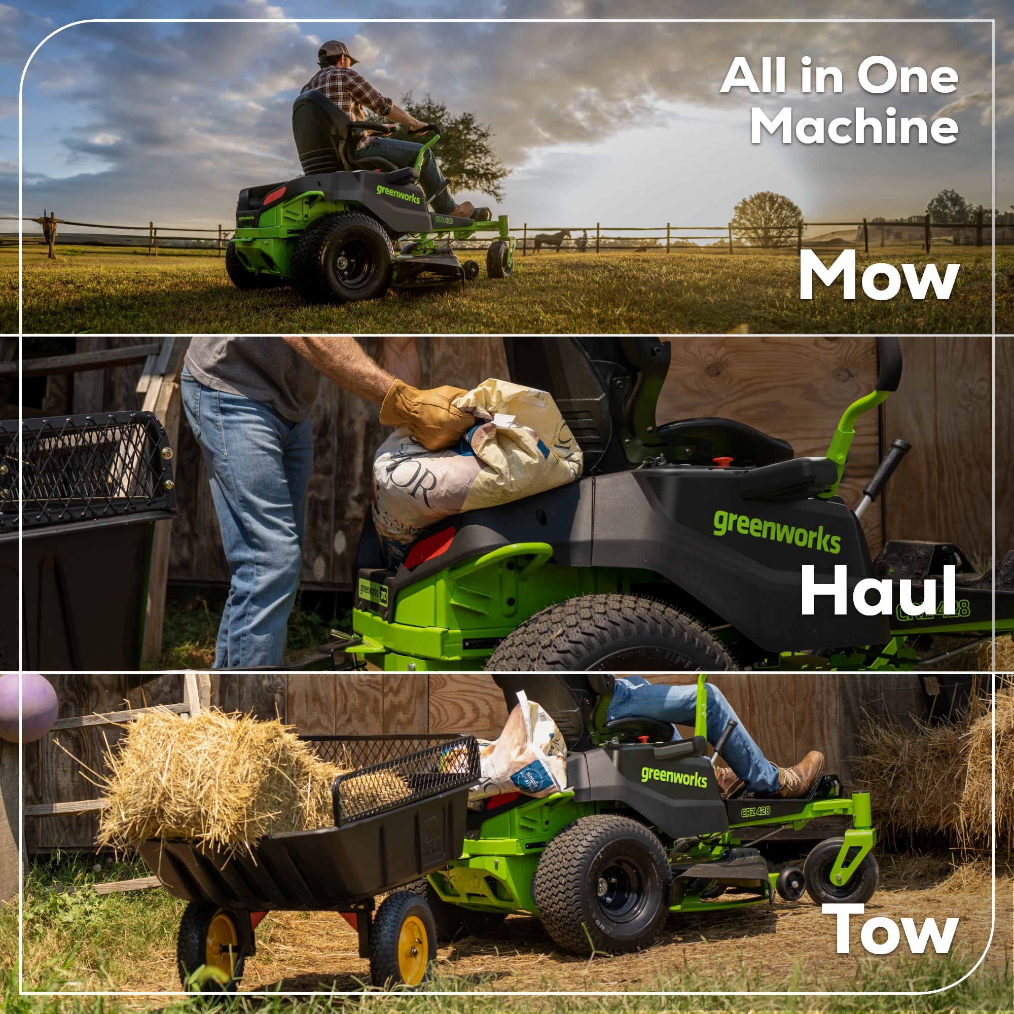 RENEWED 80V 42" Cordless Battery CrossoverZ Zero Turn Lawn Mower, (6) 5.0Ah Batteries and Chargers, CRZ4281