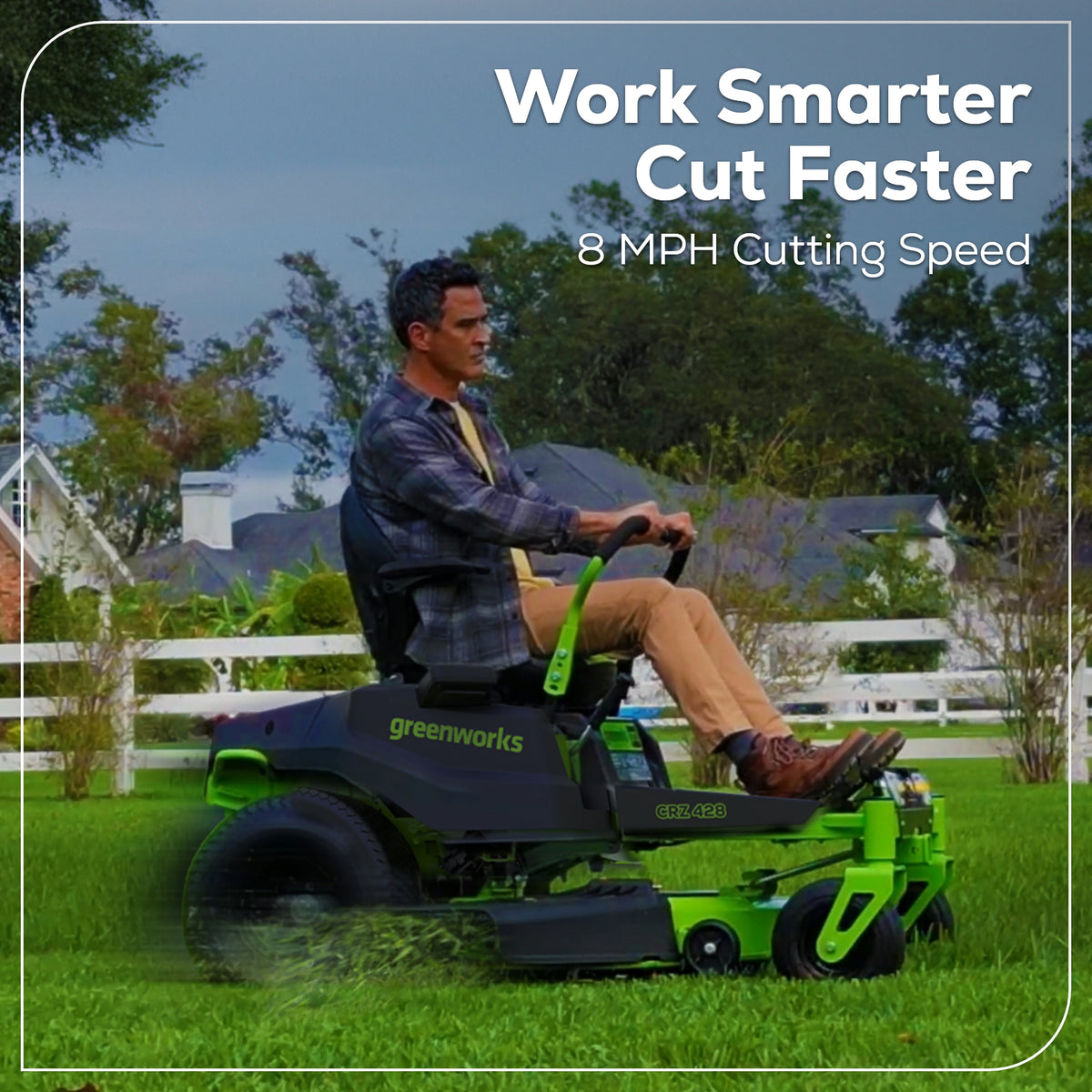 RENEWED 80V 42" Cordless Battery CrossoverZ Zero Turn Lawn Mower, (6) 5.0Ah Batteries and Chargers, CRZ4281
