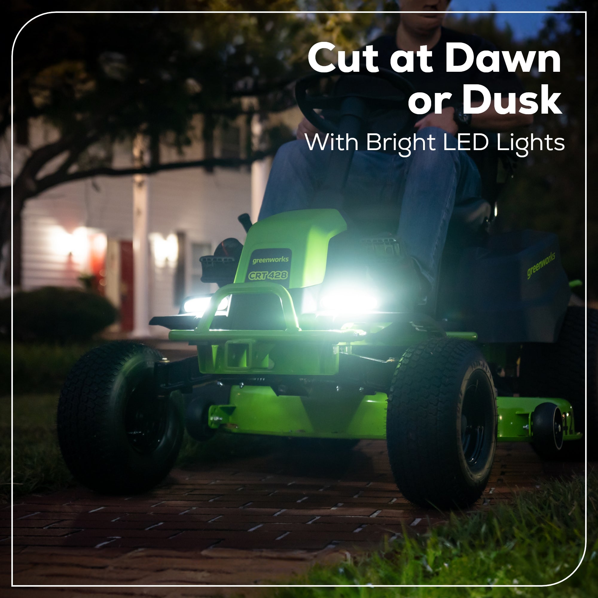 80V 42" Cordless Battery CrossoverT Riding Lawn Mower, (4) 5.0Ah Batteries and 600W Wall Charger, CRT4282