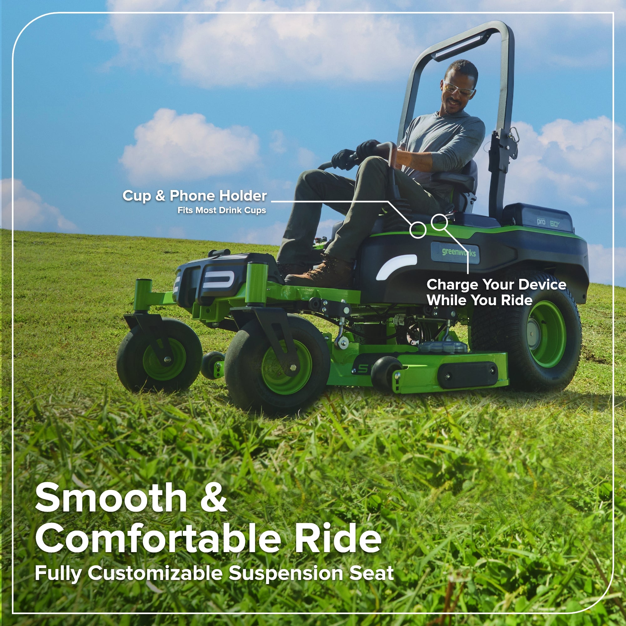 60V 54" MaximusZ Zero Turn Riding Mower with (2) 20.0 Ah, (4) 8.0 Ah Batteries and 1.5kW Charger, MZ5461