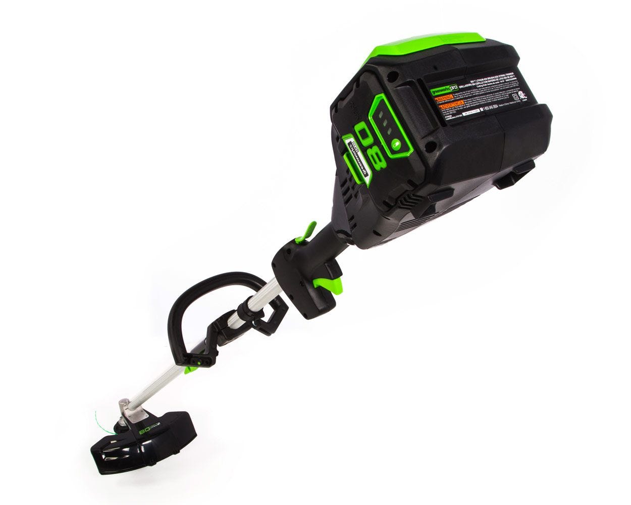 80V 16" Cordless Battery String Trimmer (Attachment Capable) and 8" Edger Attachment Combo Kit: 2.0 Ah Battery and Charger