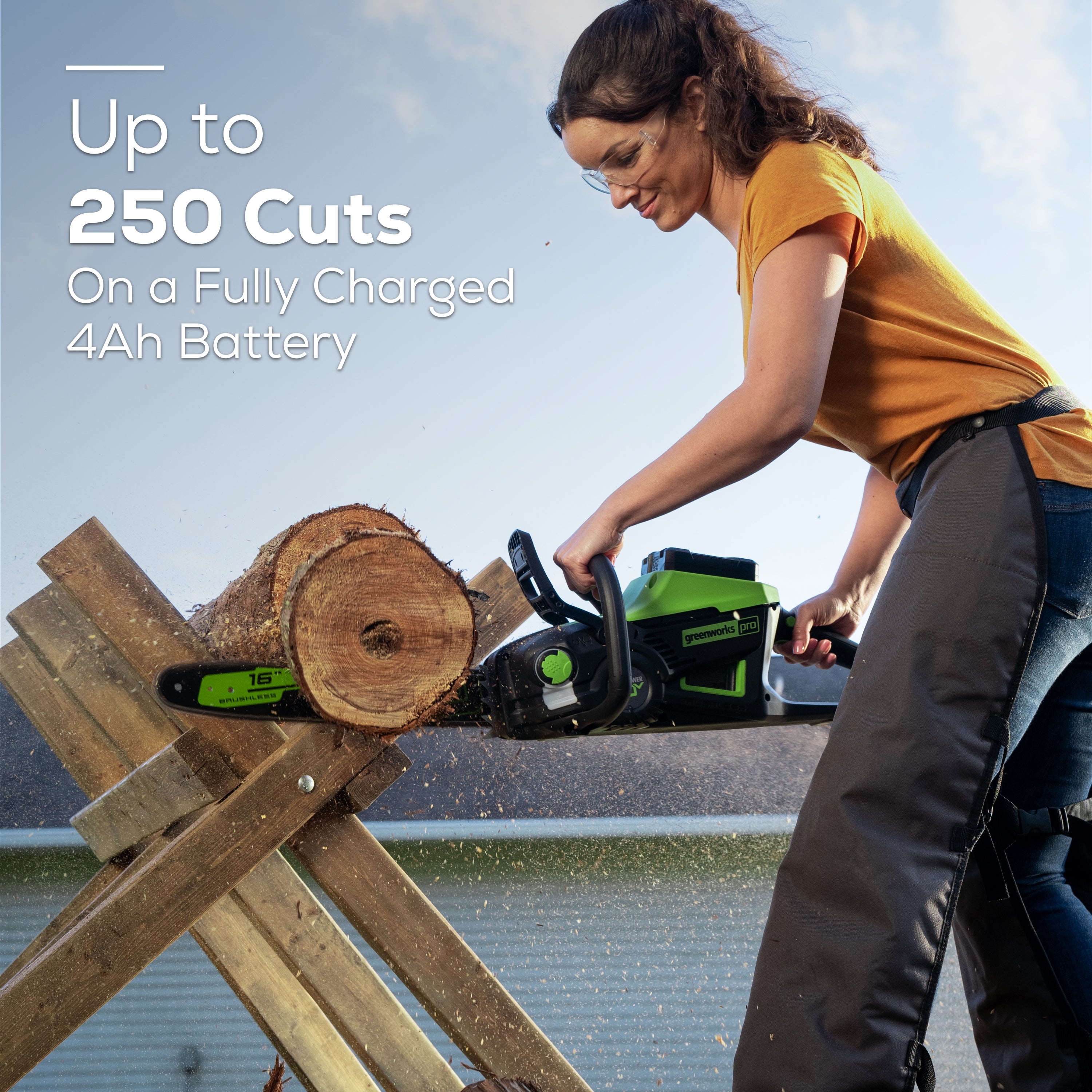 80V 16" 2.0 kW Cordless Battery Chainsaw (Tool Only)