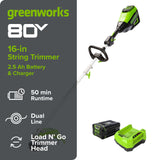80V 16" Gen 2 Brushless Cordless String Trimmer (Attachment Capable): (1) 2.5 Ah Battery, (1) 4A Rapid Charger