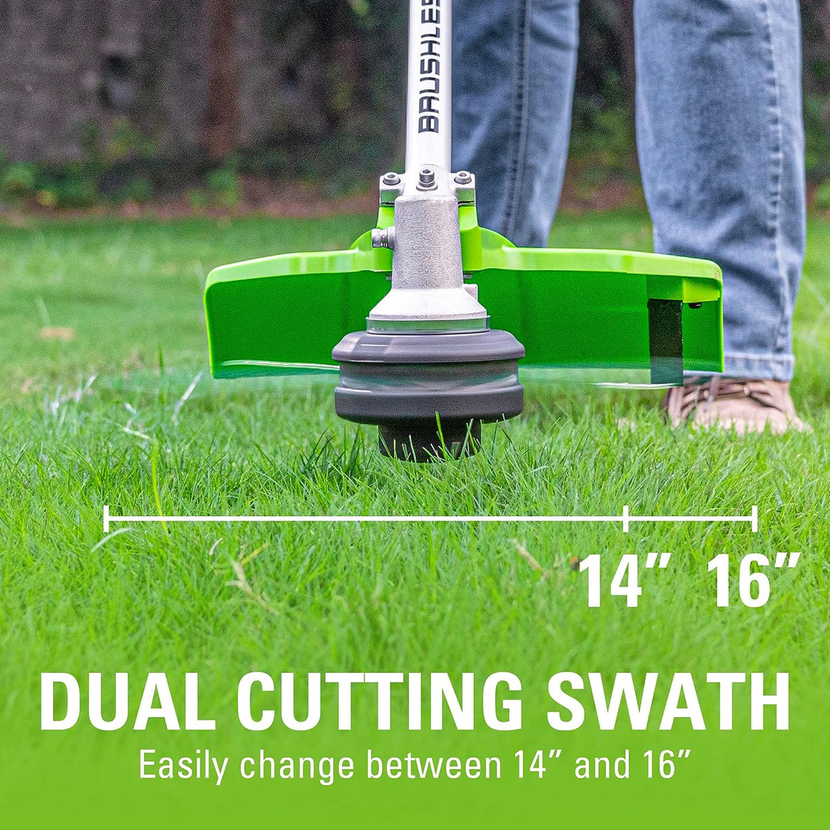 40V 550 CFM Cordless Battery Leaf Blower and 16" Attachment Capable String Trimmer Combo Kit, 4Ah Battery and Charger