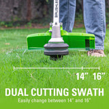 40V 550 CFM Cordless Battery Leaf Blower and 16" Attachment Capable String Trimmer Combo Kit, 4Ah Battery and Charger