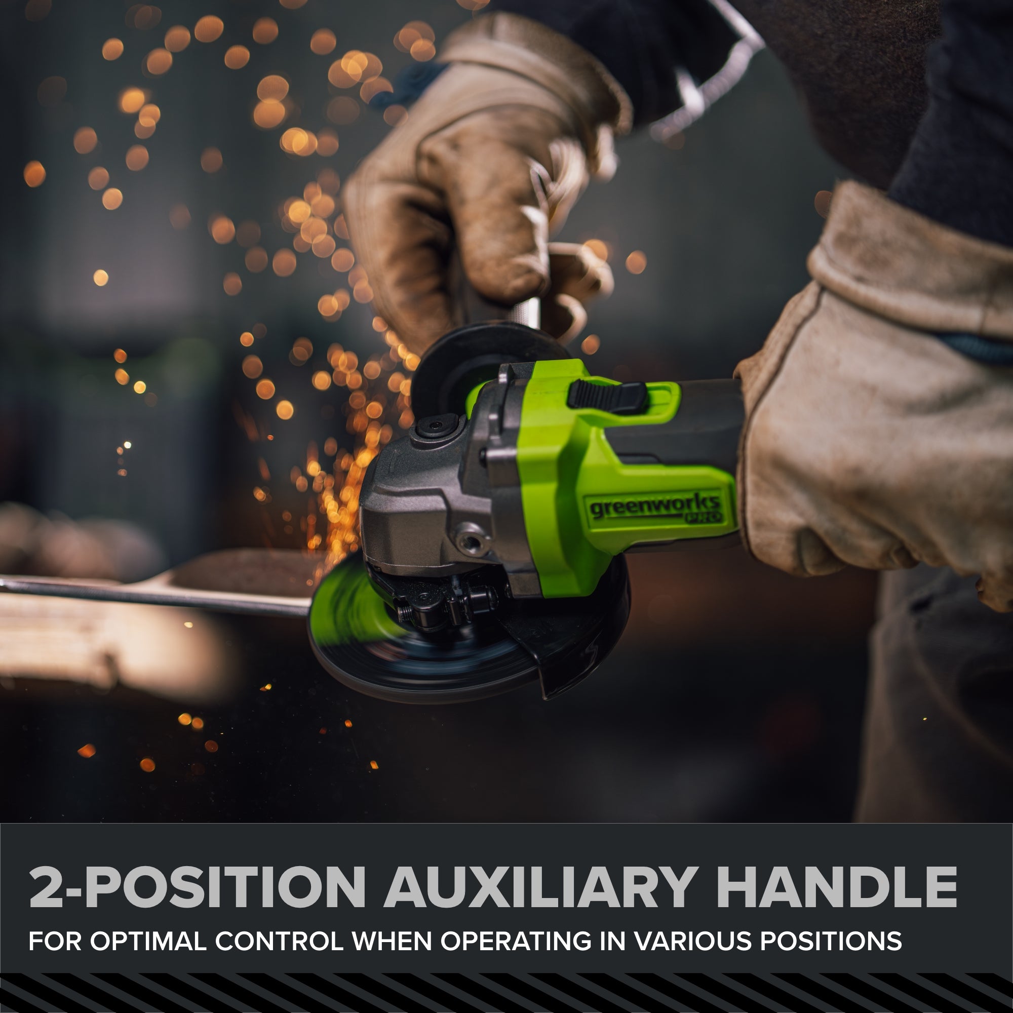 24V PowerAll Pro 4-1/2" Angle Grinder Kit with Grinding Wheel & Accessories