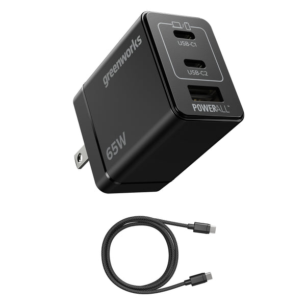 24V PowerAll Charger Set with 65W USB-C Charger Block and (1) 3' 100W USB-C Cable