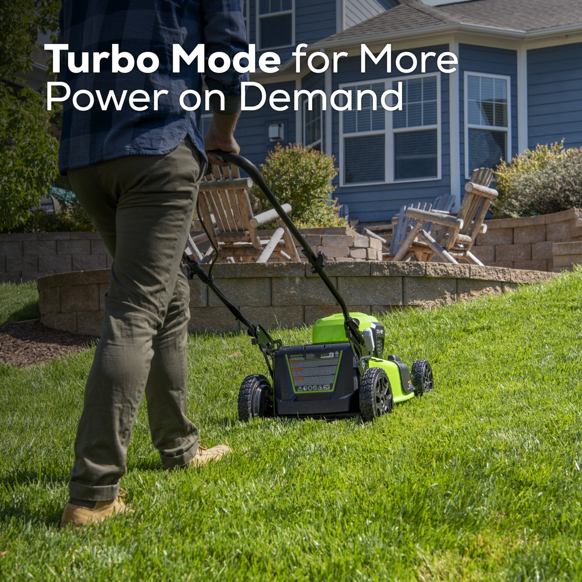 48V (24V x 2) 20" Cordless Battery Push Mower 3PC Combo Kit: (2) 4.0 Ah USB Batteries,(1) 2.0 Ah Battery,(1) Dual-Port Rapid Charger and (1) Charger