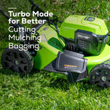 48V (24V x 2) 21" Cordless Battery Self-Propelled Mower 3PC Combo Kit: (2) 5.0Ah Batteries,(1) 2.0 Ah Battery,(1) Dual-Port Rapid Charger and (1) 2A Charger