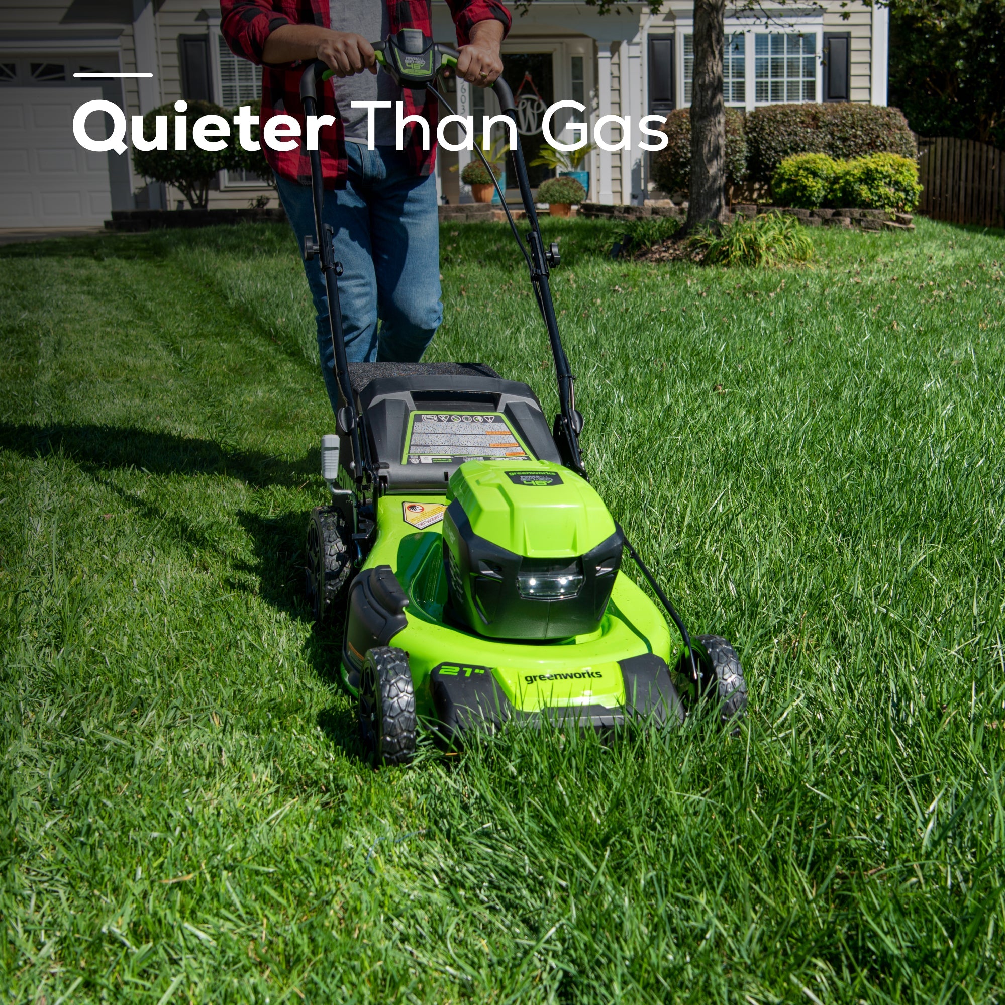 48V (24V x 2) 21" Cordless Battery Self-Propelled Lawn Mower w/ Two (2) 5.0Ah USB Batteries & Dual Port Charger, LM2112S
