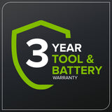 48V (24V x 2) 15" Cordless Battery Dethatcher/Scarifier: (2) 4.0Ah Batteries, (1) 65W Charger, (2) 100W Cables