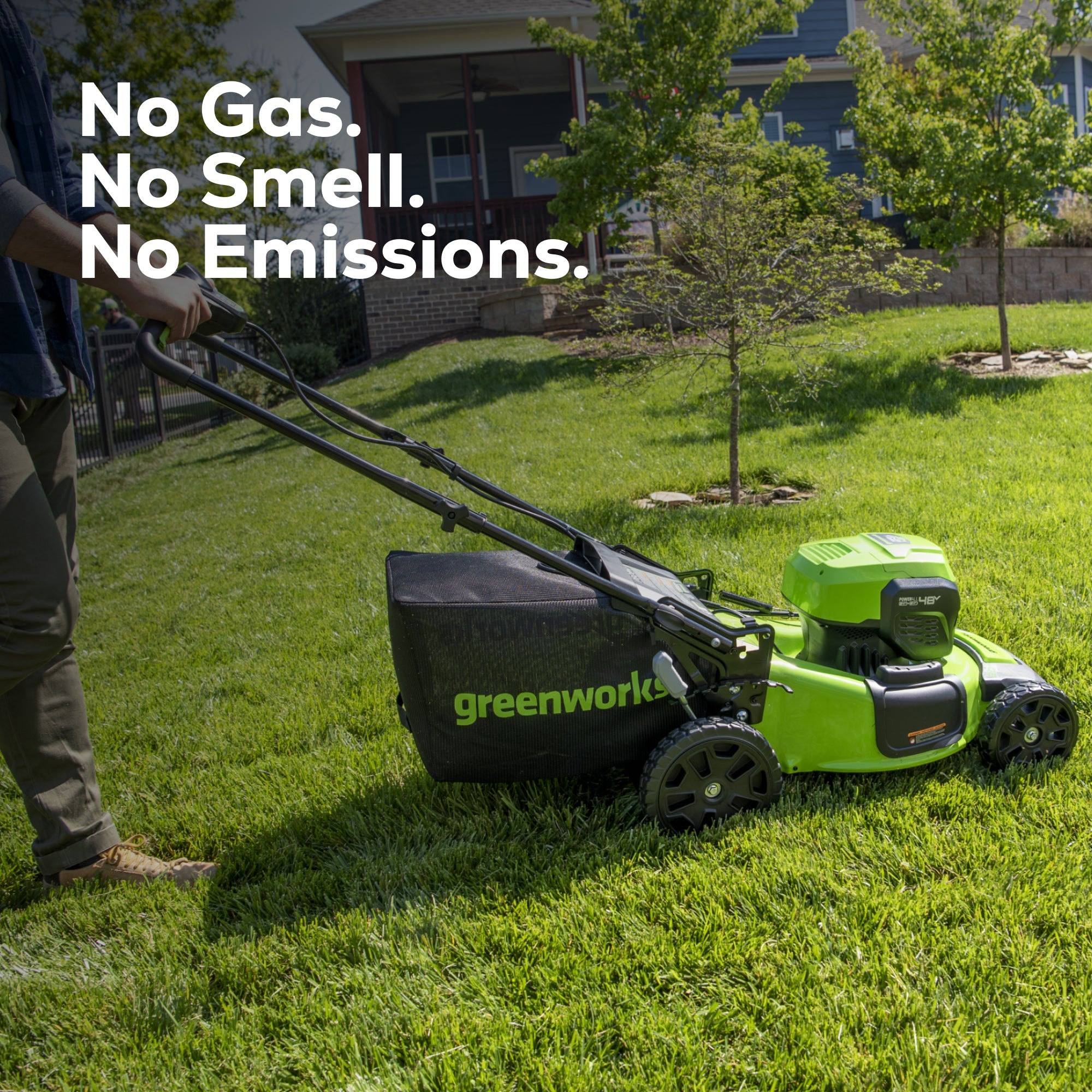 48V (24V x 2) 20" Cordless Battery Push Mower 3PC Combo Kit: (2) 4.0 Ah USB Batteries,(1) 2.0 Ah Battery,(1) Dual-Port Rapid Charger and (1) Charger