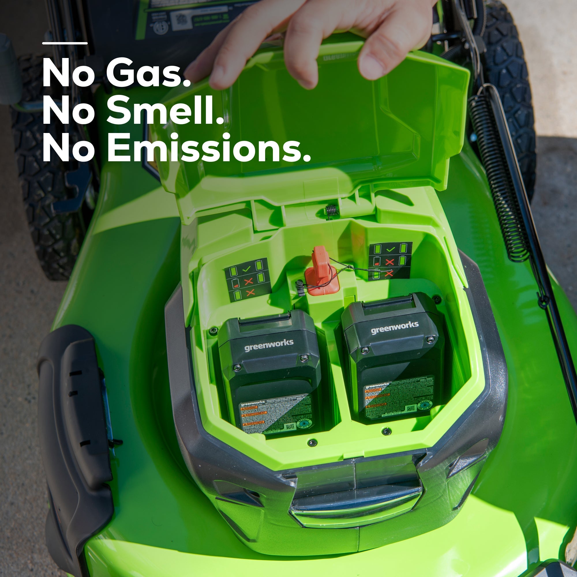 48V (24V x 2) 21" Cordless Battery Self-Propelled Lawn Mower w/ Two (2) 5.0Ah USB Batteries & Dual Port Charger, LM2112S