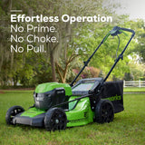 48V (24V x 2) 21" Cordless Battery Self-Propelled Lawn Mower w/ Two (2) 5.0Ah USB Batteries & Dual Port Charger, LM2112S