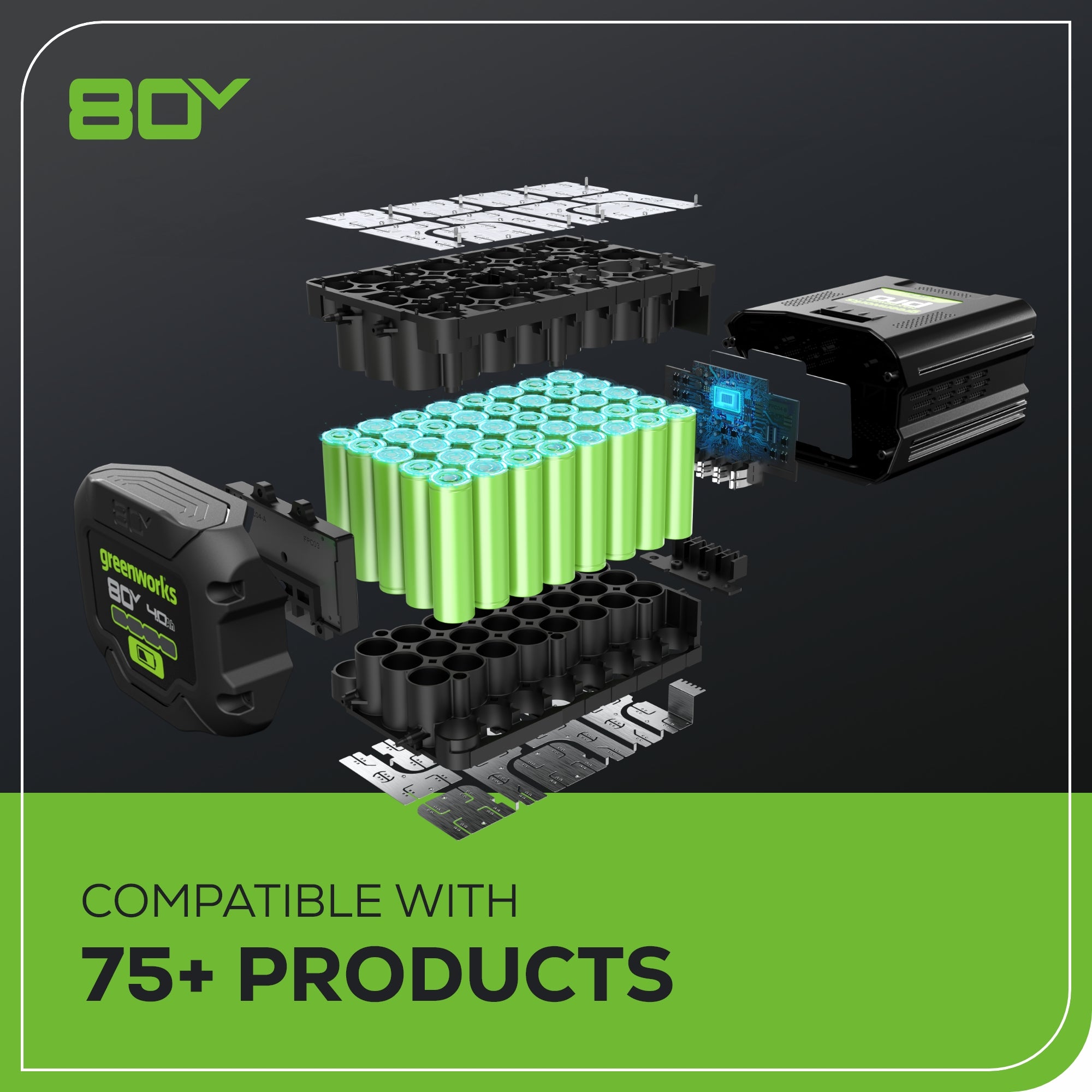 80V Pro 10" Cordless Battery Pole Saw: 2.0 Ah Battery and Charger