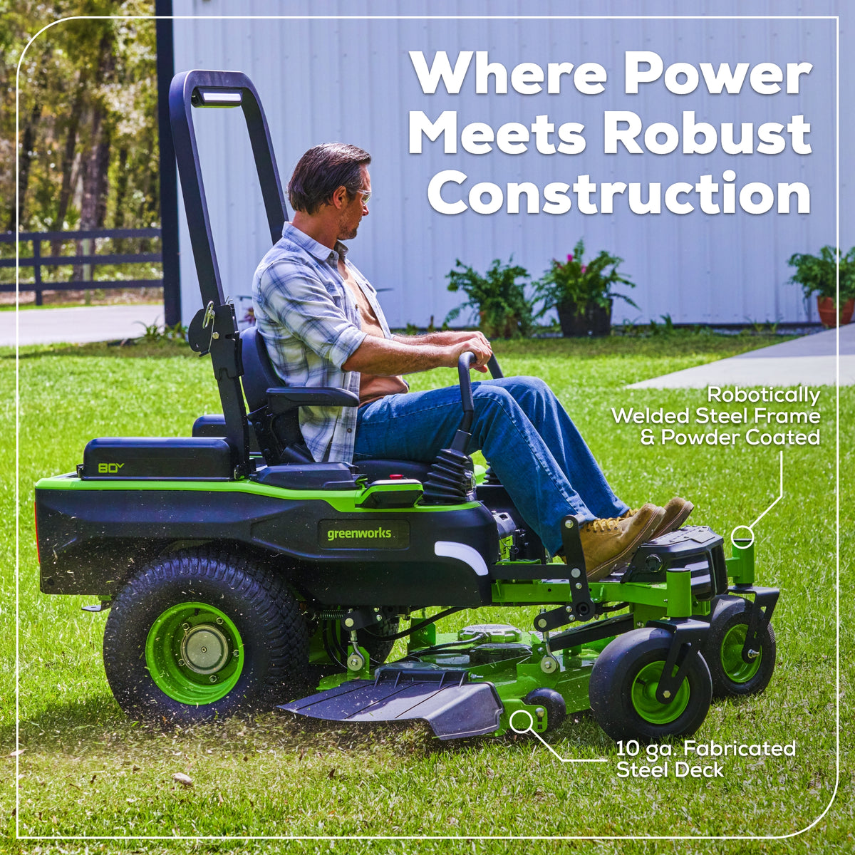 80V 54" MaximusZ Zero Turn Riding Mower with (2) 16.0 Ah and (1) 4.0 Ah Batteries and 1.5kW Charger, MZ5481