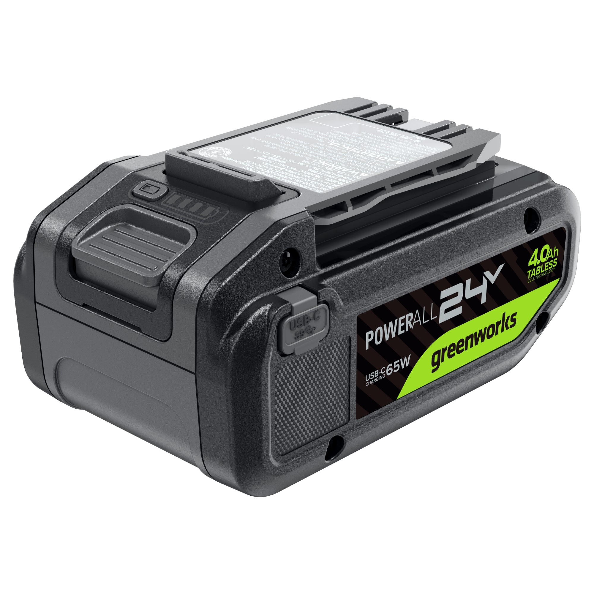 24V 4.0 Ah Tabless Battery with Bi-Directional USB-C Port