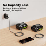 24V 4.0 Ah Tabless Battery with Bi-Directional USB-C Port