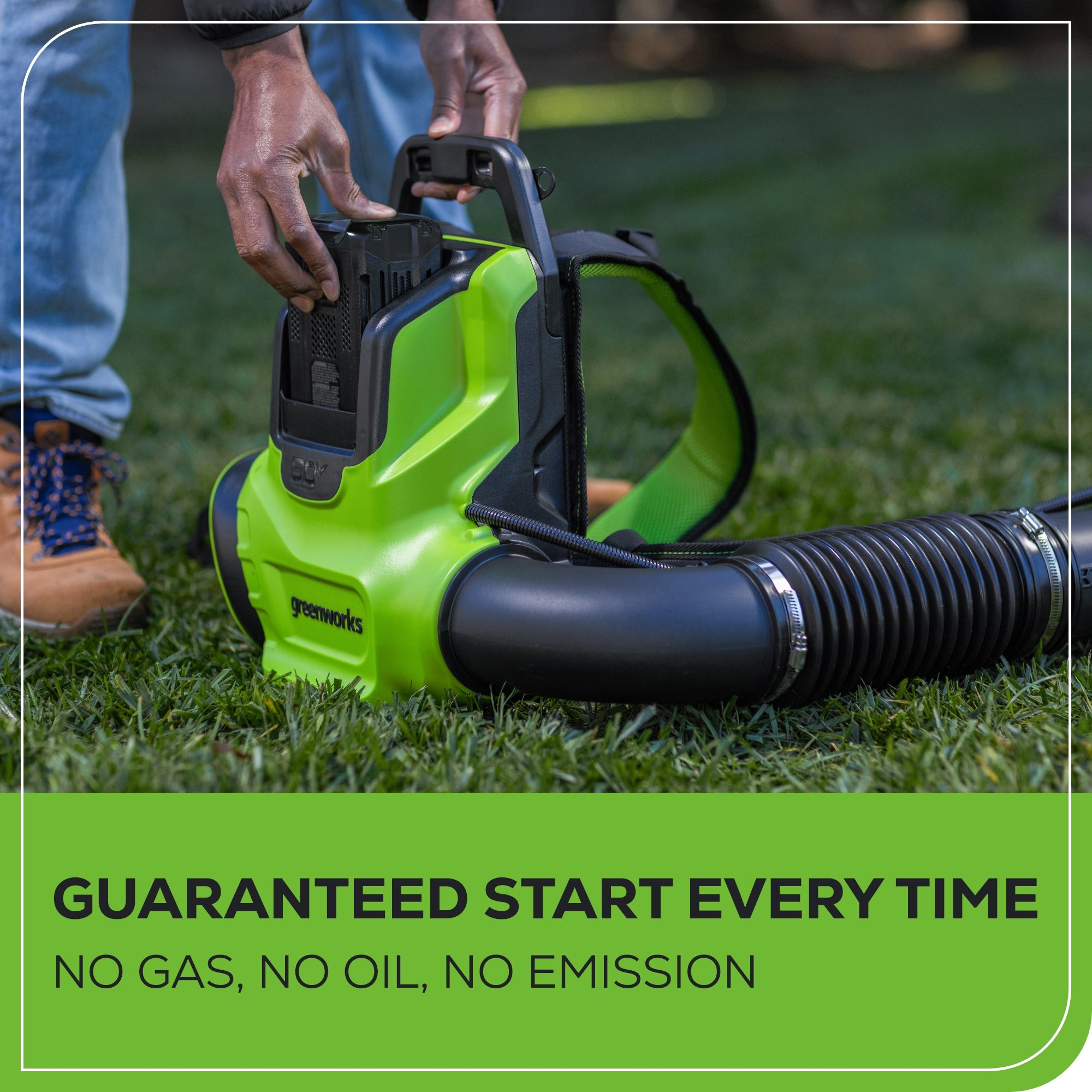80V 750CFM Cordless Battery Single Port Backpack Blower, 4Ah Battery and Charger