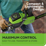 80V 18" 2.5kW Cordless Battery Chainsaw, (1) 4Ah Battery and 2A Charger