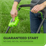 40V 16" Cordless Battery Brushless Push Lawn Mower: 4.0 Ah Battery and Charger, LM1624
